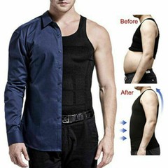 Men’s Slimming Body Shaper Shirt Compression Abs abdomen Control Belly Underwear