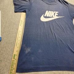 Vintage Nike Swoosh Tee Size Xl Blue Tag 1980s Faded Distressed Buttery soft