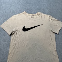 Nike T Shirt Mens Medium Beige Just Do It Performance Classic Sports Adult