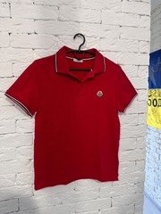 Moncler Polo Shirt Red Men’s XS (Tagged S) Maglia Manica Corta Logo Slim Fit
