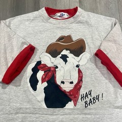 Vintage 1992 Hay Baby Funny Cow Size XL Country Farm Animal Cowboy Nature Tshirt