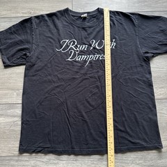 Vintage Y2K Twilight Team Edward I Run With Vampires T Shirt RARE Size XL
