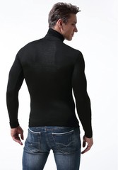 Men Turtleneck Pullover Long Sleeve Jumper Top Warm Casual Slim Fit T-Shirt Soft