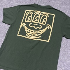 Keith Haring Shirt Adult Large Green Three Eyed Monster Artwork