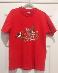 Vintage Stedman Single Stitch Shirt Houston Party Animals 80’s USA Large Red