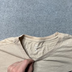 Nike T Shirt Mens Medium Beige Just Do It Performance Classic Sports Adult