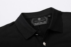 PHILIPP PLEIN Polo Round Neck SS PP Glass Black/White Size Medium
