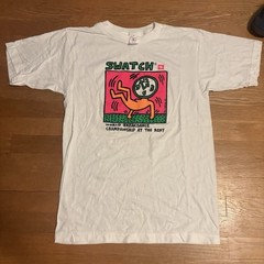 Vintage Keith Haring T-shirt Mens M Swatch Breakdown Roxy Art 80s USA RARE