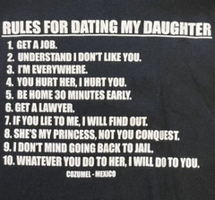 NWT Caribbean Reef Rules For Dating My Daughter Cozumel Mexico Tshirt Large