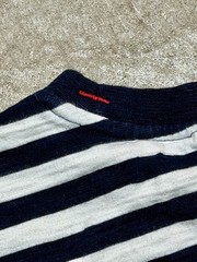 Guess Jeans x ASAP Rocky Striped Tee Shirt Size Large Navy White Rap Retro