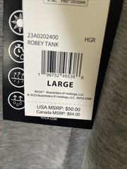 New RVCA Sport Active Tank Top Gym Running Street Style Men’s Shirt Size L