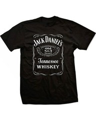 Adult Unisex Jack Daniel’s Whiskey Old No. 7 Tennessee Logo Bottle Label T-shirt