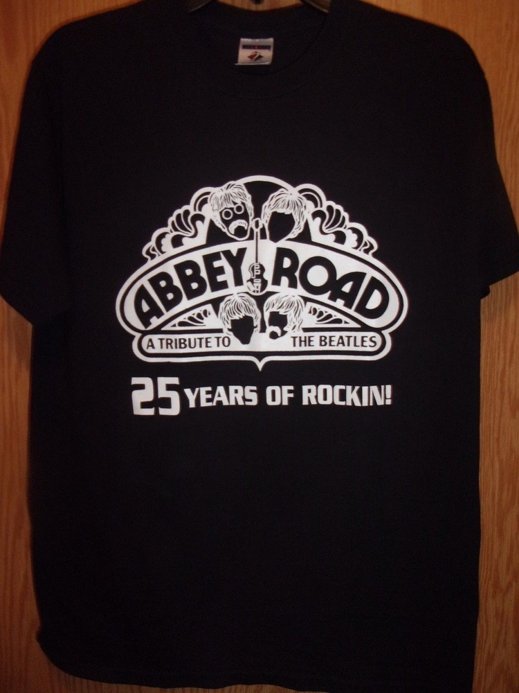 Beatles Tribute Abbey Road black M t shirt 25 yrs rockin