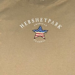 Vintage Hershey Park Shirt Adult Small Brown Single Stitch Attraction Mens 90s