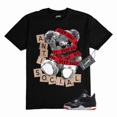 4 Bred Reimagined Cement Grey Varsity Red Summit White Shirt Match ANTI Jordan
