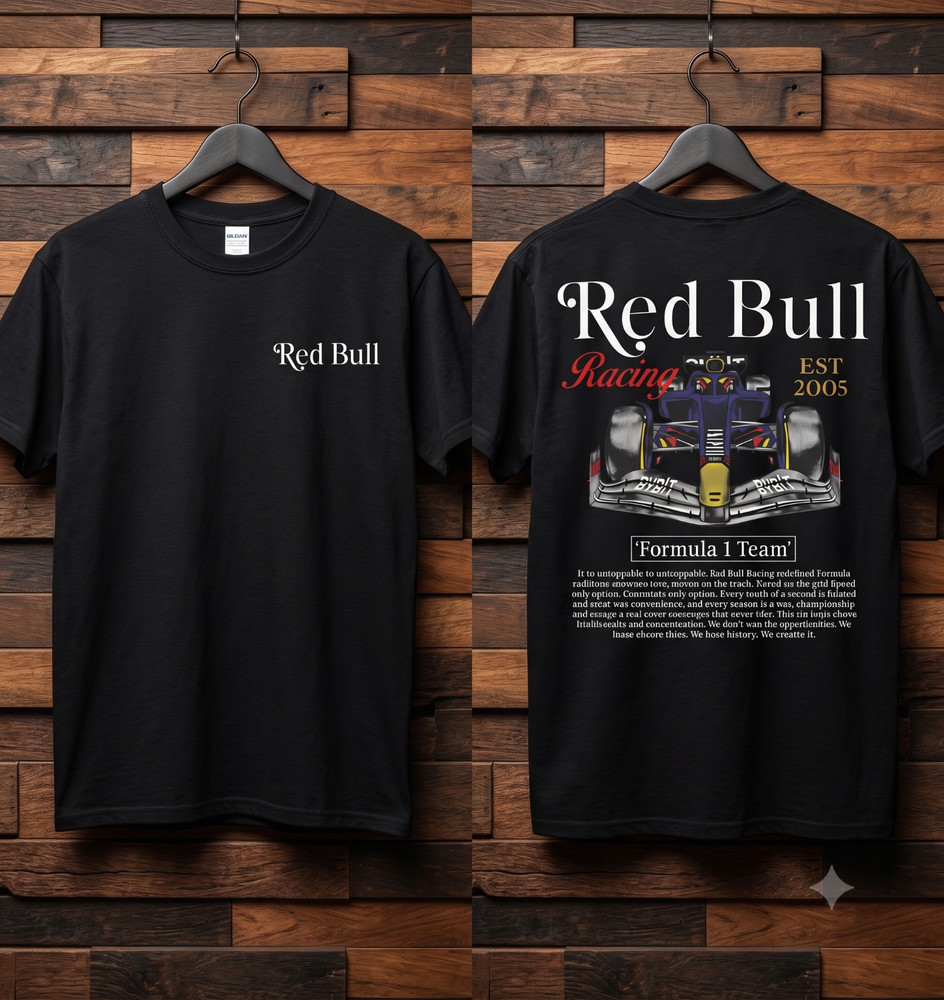 Double Sided F1 Team Racing T-Shirt Mens Y2K Vintage Graphic
