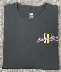 Levi’s 501 Men’s XL Black Front Embroidered Logo T-Shirt