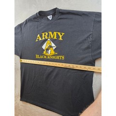 Vintage Army Black Knights T Shirt Mens XL Black Cheyenne Rough Riders USA Made
