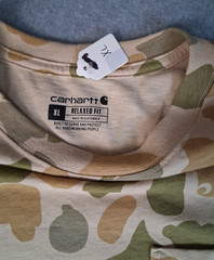 Carhartt Relaxed Fit Beach Sigature Camo Pocket Cotton T-Shirt Size Men’s X L