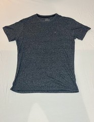 Tommy Hilfiger Denim Mens T-Shirt Small Heather Grey Crew Neck Logo Tee Cotton
