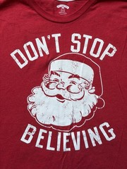 Holiday Time Men’s XL Red Crew Neck Short Sleeve Santa Graphic T-Shirt