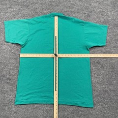 Vintage 90s I Conquered Cope Rock Climbing Shirt Large 22×28 Turquoise Blue