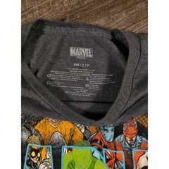 Marvel Comics Superheroes Graphic T-Shirt Charcoal Heather Gray Small SM