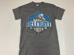 Belmont MEns Shirt Small Gray mountain graphic youth