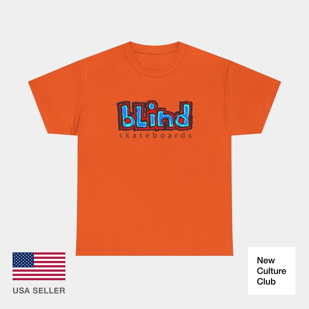 blind skateboards Vintage Logo v3 Creager Blue Retro Classic Skate TShirt Print