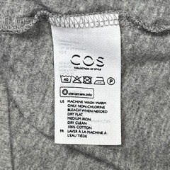 COS Scoop Neck T-Shirt Mens Medium Grey Heathered Cotton Minimalist Tee Casual