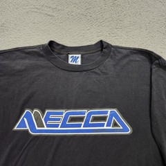 Vintage Mecca Shirt Mens XL Black Spell Out Logo Long Sleeve Hip Hop 90s Read