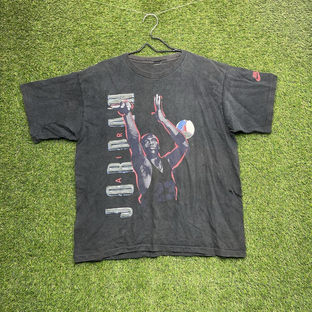 Vintage Nike Michael Air Jordan Shirt Mens XL Slam Dunk Y2K Tag Black Rare Bulls