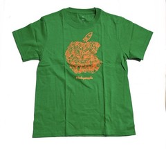 Official Apple T Shirt Apple Camp Today At Apple Green/Orange Size Youth M