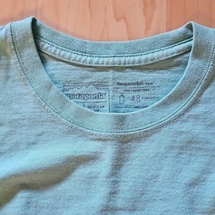 Patagonia Men’s M Blue Long Sleeve Crew Neck Graphic Logo Responsibili-Tee