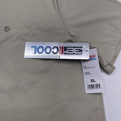 32 Degrees Cool Shirt Mens XL Beige Oat Straw Henley Pocket Tee Tagless Stretch