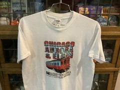 VTG Illinois Railroad Museum Chicago Aurora & Elgin 1953-2003 White T-shirt SZ L