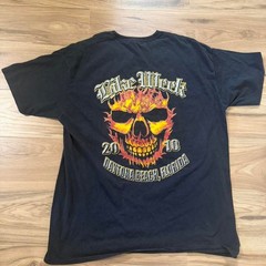 2010 Daytona Beach Bike Week flaming skull graphic Size XL