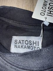 Satoshi Nakamoto Explicit Codex Graphic Logo Men’s T-Shirt Black Cotton L