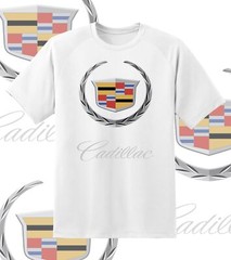 Cadillac Crest Logo shirt 6 Sizes Youth Med- Adult 6XL! Fast Ship!