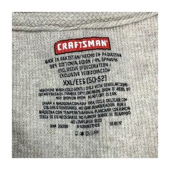 Craftsman Shirt Men’s 2XL Beige Stretch Henley Neck Long Sleeve High Low Hem