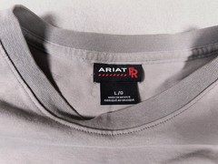 Lot 4 Ariat Work FR Flame Resistant Crew Shirt Mens L Gray Tan CAT 2 NFPA 2112
