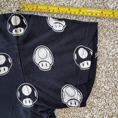 Super Mario Bros All Over Toad Head Black Men’s T Shirt Size 2XL