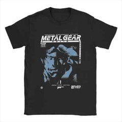 Men T-Shirts Metal Gear Solid MGS1 Snake Funny Pure Cotton Tee Short Sleeve Game