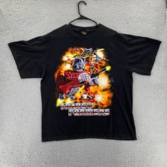 Vintage 90s TRANSFORMERS Single Stitched T Shirt CHANGES Tag Black READ