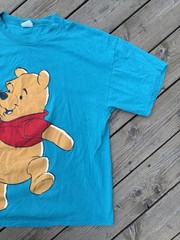 Vintage 90s Disney Winnie the Pooh Turquoise T Shirt Sun Sportswear USA XXL