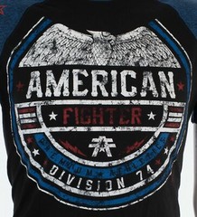 AMERICAN FIGHTER Sherman Eagle Black Athletic Mens Crewneck T-shirt M-3XL NWT