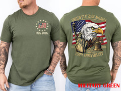 250 Years 1776-2026 250th Birthday Eagle Liberty Bell T-Shirt