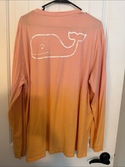 Vineyard Vines Men’s XL Long-Sleeve Pocket Tee Pink to Yellow Ombre