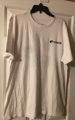 Costa Del Mar Men’s Graphic Logo Short Sleeve T Shirt XL White Black Front Logo
