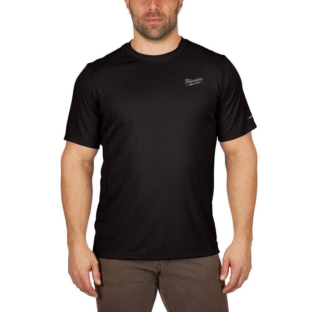 Milwaukee Men’s WORKSKIN Large Black Lightweight Performance T-Shirt